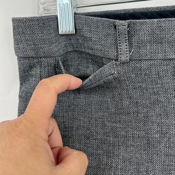 Banana Republic US 6 Long Womens Gray Heathered Slim Ankle Skinny Dress Pants - Picture 4 of 10